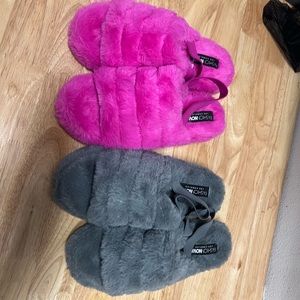 Women’s Fashion Nova slippers pink and gray